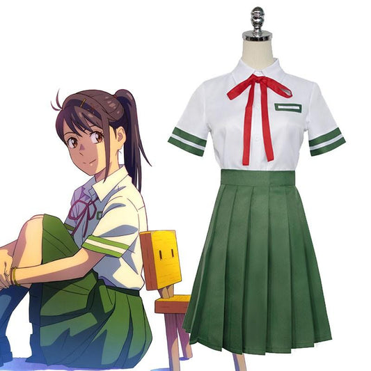 Suzume no Tojimari Suzume Uniform Cosplay Costume