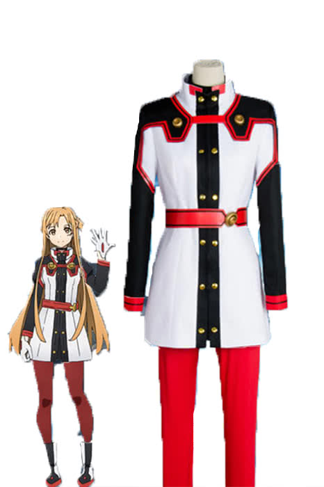 Sword Art Online Asuna Yuuki Red Anime Cosplay Costumes