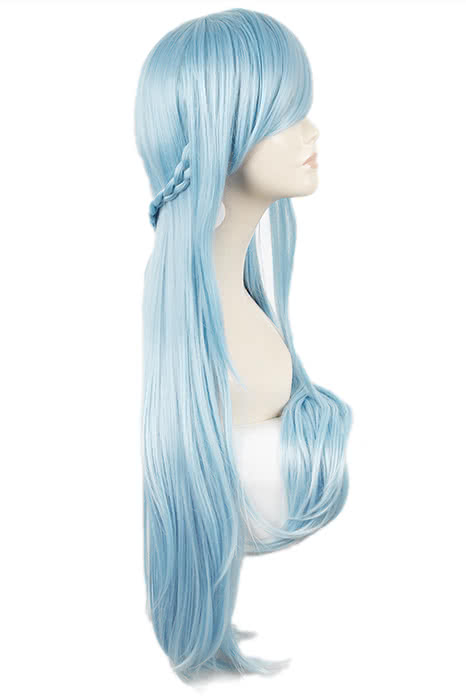 Sword Art Online Yuuki Asuna Straight Blue Anime Cosplay Wigs