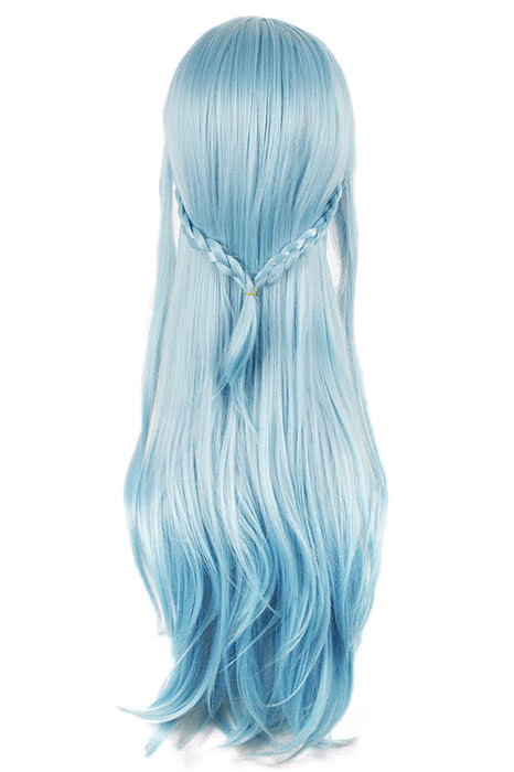 Sword Art Online Yuuki Asuna Straight Blue Anime Cosplay Wigs
