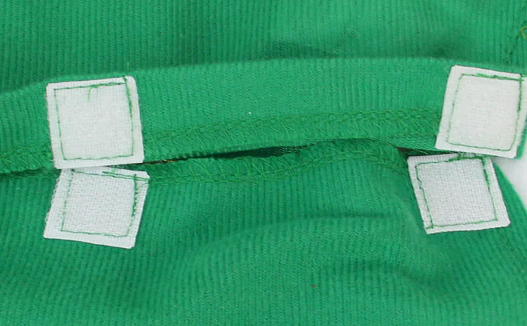 Green Children Christmas Costume with Red Gear Collar Elf  Suit