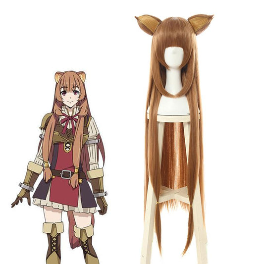 Tate no Yuusha no Nariagari Raphtalia Brown Long Cosplay Wigs