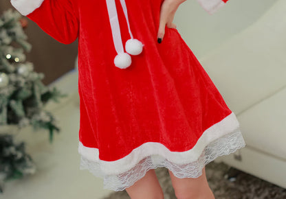 Beautiful cute Christmas long-sleeved dress for women