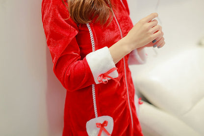 The new Christmas dress party dress Christmas costumes performing long-sleeved dress