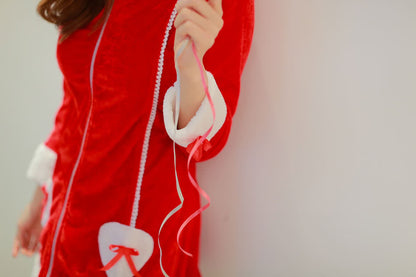 The new Christmas dress party dress Christmas costumes performing long-sleeved dress