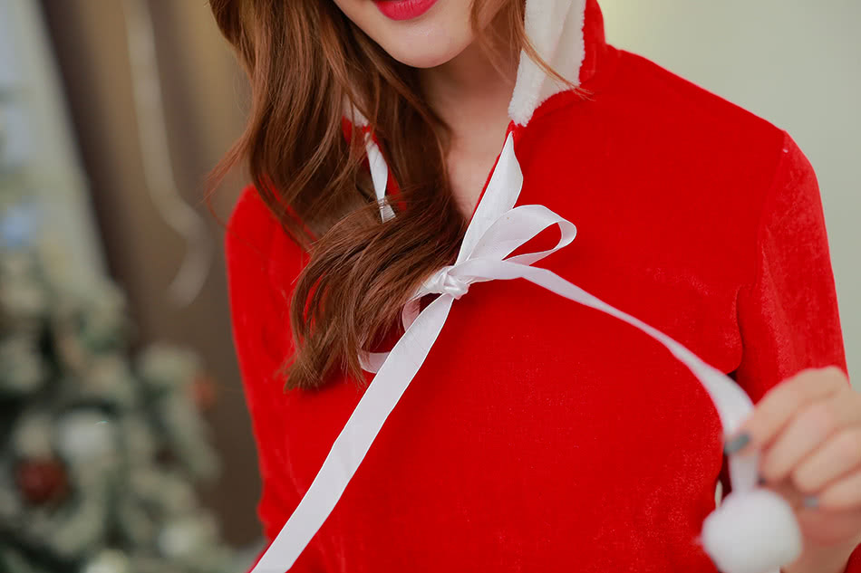 Beautiful cute Christmas long-sleeved dress for women
