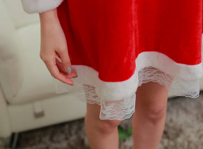 Beautiful cute Christmas long-sleeved dress for women