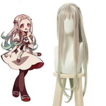 Toilet-Bound Hanako-kun Yashiro Nene Gray Mixed Green Long Cosplay Wigs 