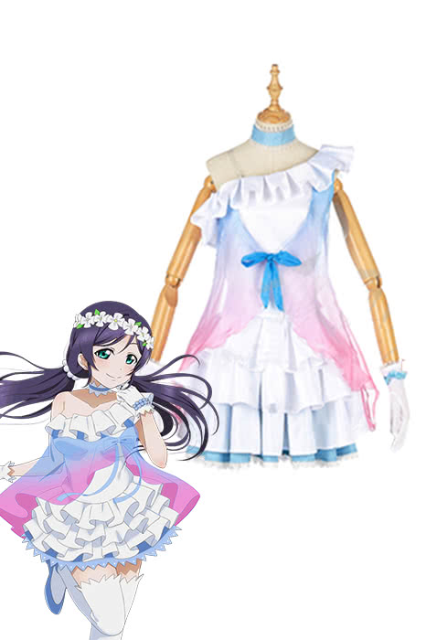 Love Live!  Yume No Tobira Nozomi Tojo Blue Anime Coaplay Dress