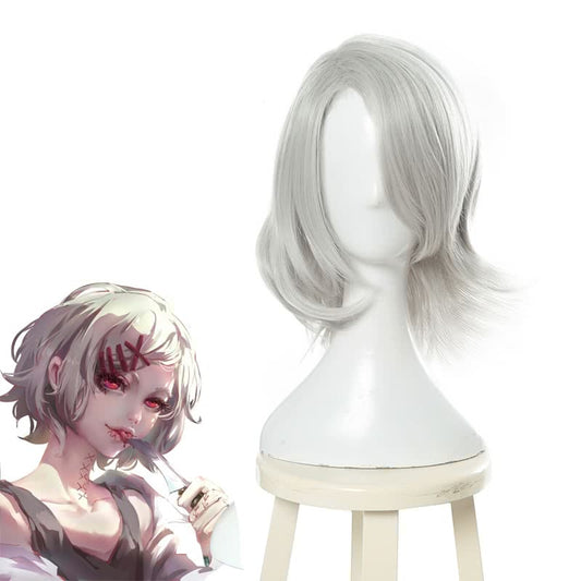 Tokyo Ghoul Juzo Suzuya Curly White Cosplay Wig