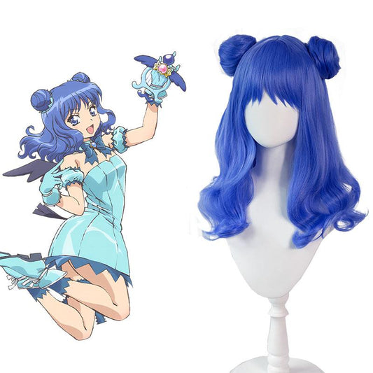 Tokyo Mew Mew Mint Aizawa Bule Curly Cosplay Wigs
