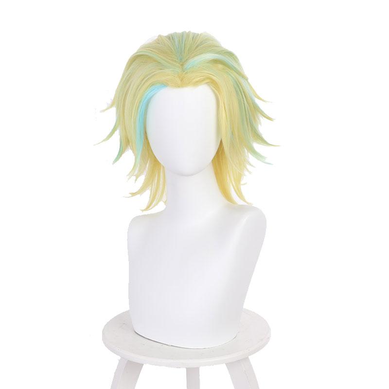 Tokyo Revengers Haitani Rindou Yellow Mixed Green Cosplay wigs