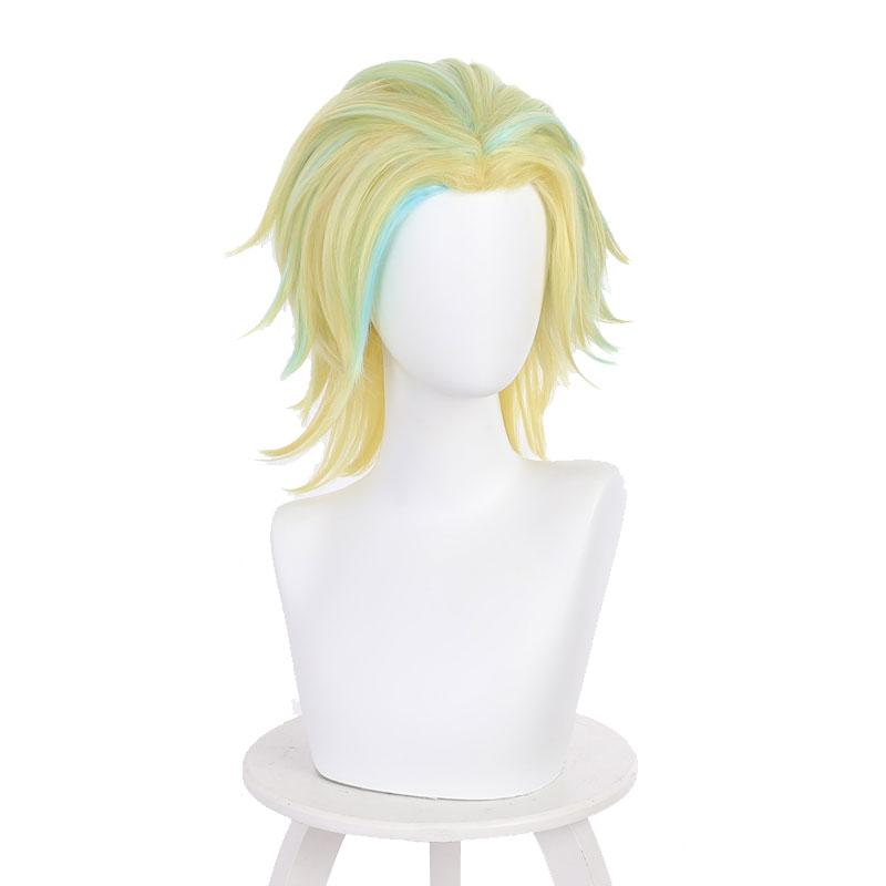 Tokyo Revengers Haitani Rindou Yellow Mixed Green Cosplay wigs