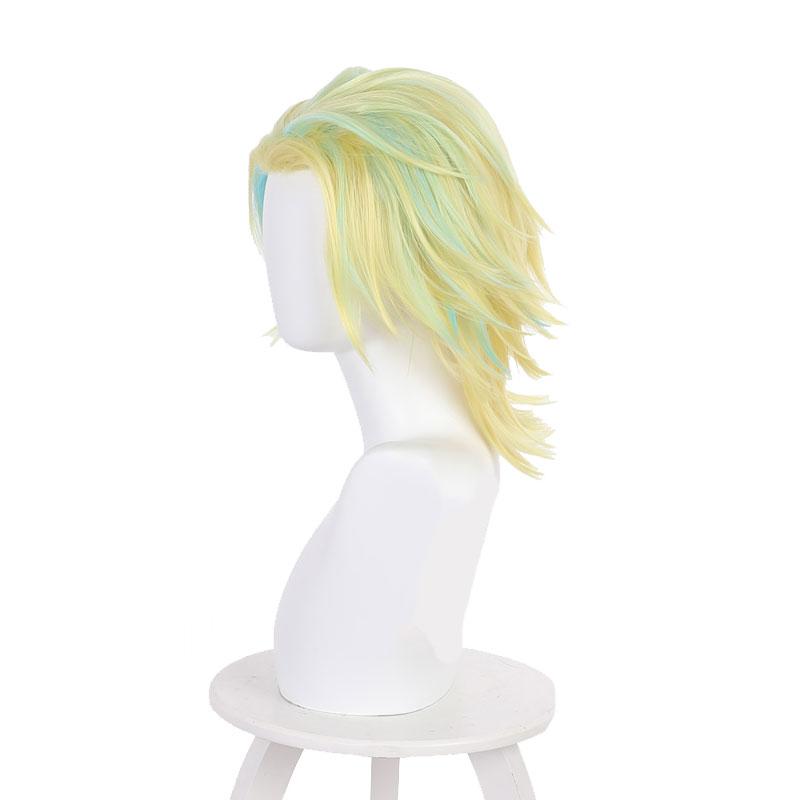 Tokyo Revengers Haitani Rindou Yellow Mixed Green Cosplay wigs