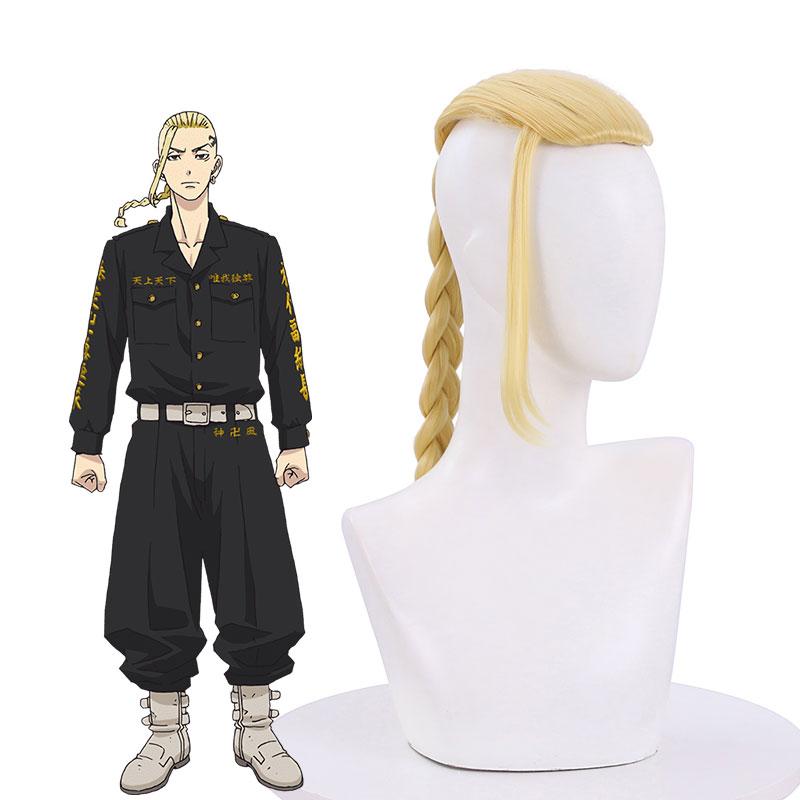 Tokyo Revengers Ryuuguuji  Ken Blond Long Braid Cosplay Wigs