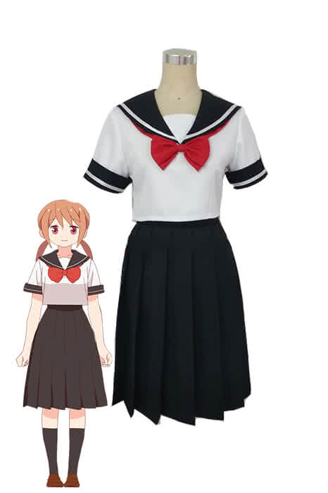Tsurezure Children Chizuru Takano White Black Dress School Uniform Cosplay Costumes