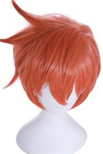  Short Orange Red Anime Cosplay Party Man Wigs
