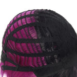 Twist Wonderland Lilia Vanrouge Short Black Highlights Purple Cosplay Wigs With Cap