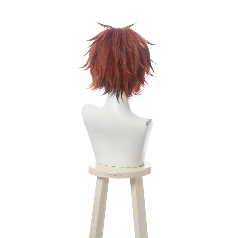 Twisted Wonderland Ace Trappola Messy Short Dark Orange Cosplay Wigs