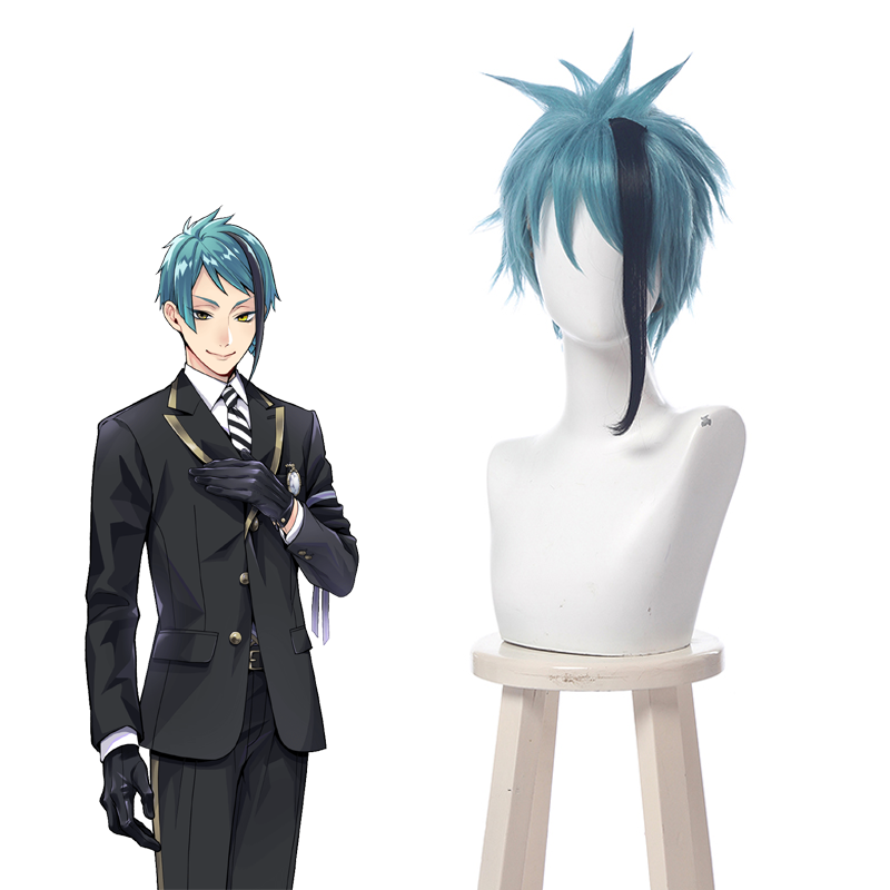 Twisted Wonderland Jade Leech Twins Ice Blue Cosplay Wigs