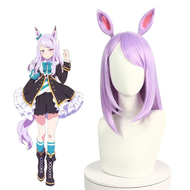 Uma Musume Pretty Derby Mejiro McQueen Purple Cosplay Wigs With Ears