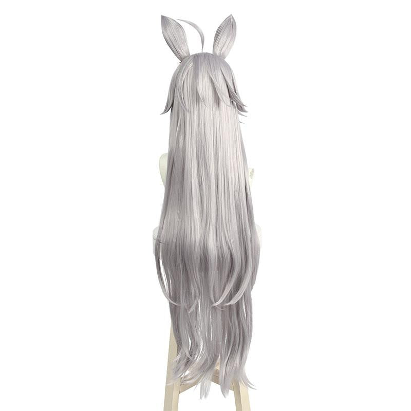 Uma Musume Pretty Derby Oguri Cap Silver Gray Long Cosplay Wigs