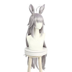Uma Musume Pretty Derby Oguri Cap Silver Gray Long Cosplay Wigs