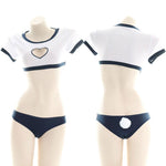 Uniform Underwear Love Hollow Cosplay Costume With Bunny Tail