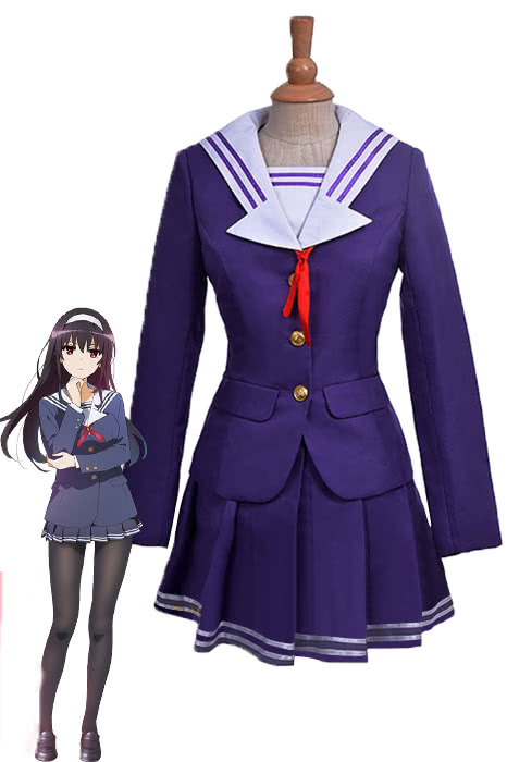 Saekano: How to Raise a Boring Girlfriend Utaha Kasumigaoka Purple Dress Anime Cosplay Costumes