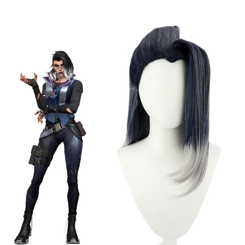 Valorant Project A Fade Mixed Color Cosplay Wigs