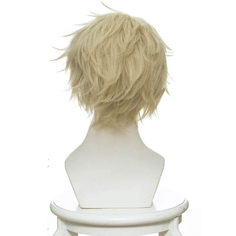 Violet Evergarden Benedict Blue Short Yellow Straight Anime Cosplay Man Wigs