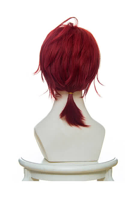 Violet Evergarden Claudia Hoggins Anime Cosplay Wigs Short Wine Red Synthetic Man Wigs