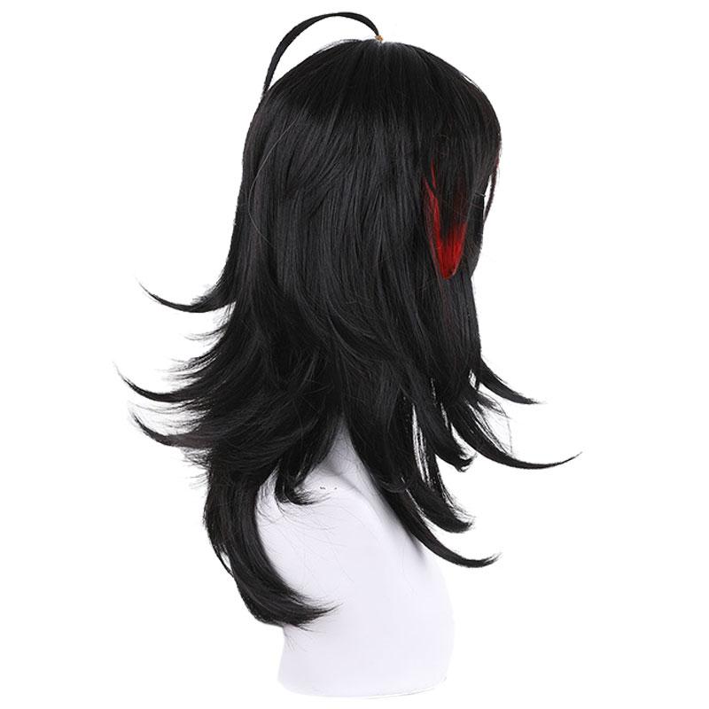 Virtual YouTuber LUXIEM Vox Akum Black Red Long Cosplay Wigs