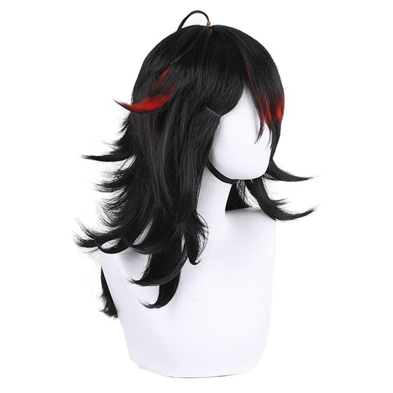Virtual YouTuber LUXIEM Vox Akum Black Red Long Cosplay Wigs