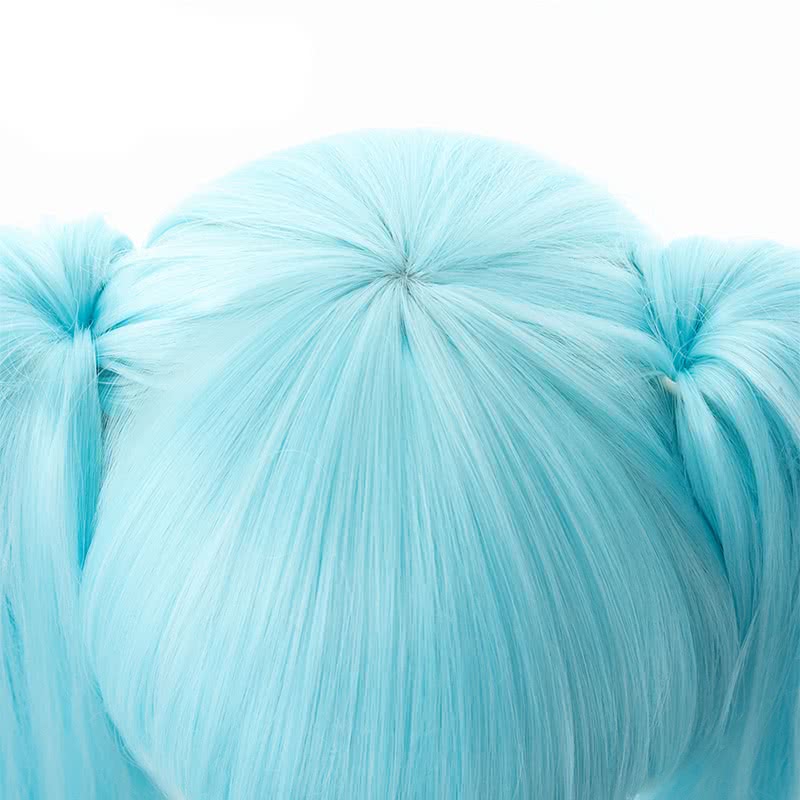 Vocaloid 2019 Hatsune Miku Star and Snow Princess White Blue Mixed Color Cosplay Wigs 
