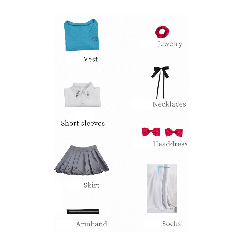 Vocaloid Hatsune Miku 16th Anniversary JK Cosplay Costume