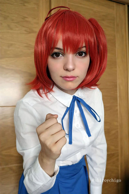 Fate/Grand Order Grand Master Olgamally Animusphere Short Straight Orange Red Synthetic Female Cosplay Wigs
