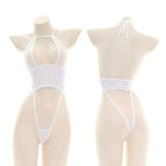 White Sexy Lace Bodysuit Underwear Cosplay Costume