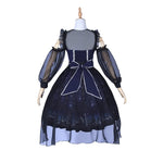 Women Girl Lolita Starry Luxury Chiffon Print Dress