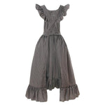 Women Renaissance Victorian Medieval Plaid Long Vintage Apron