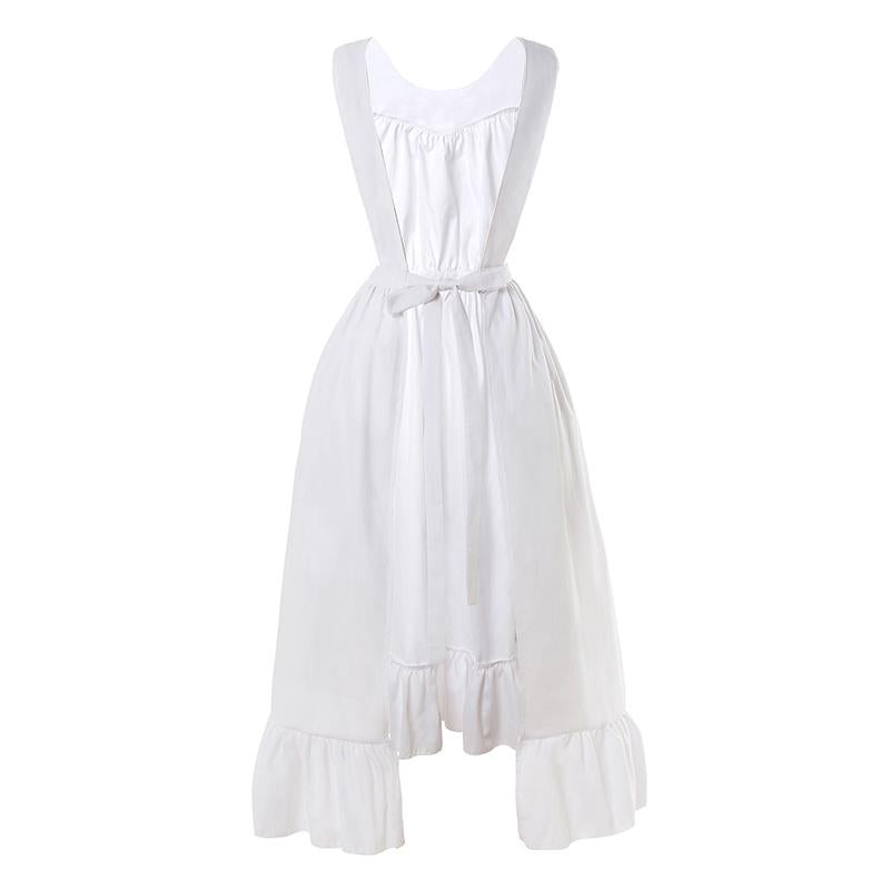 Women Renaissance Victorian Medieval Solid Long Vintage Apron