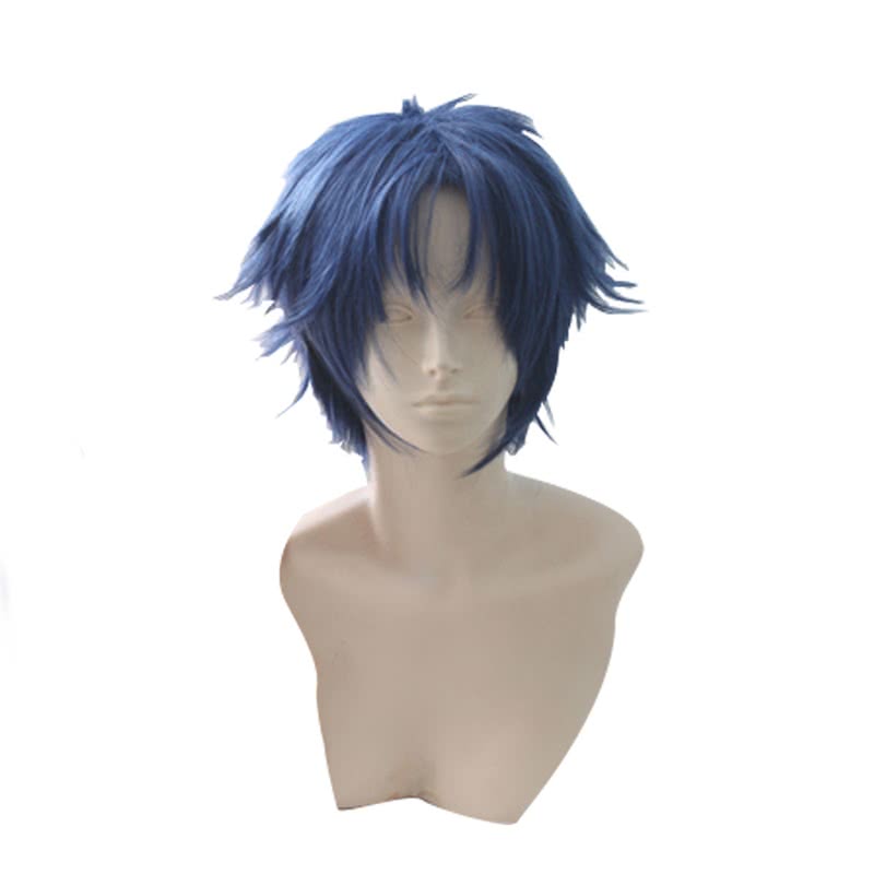  WotaKoi Love is Hard for Otaku Hirotaka Nifuji 45cm Blue Short Men Synthetic Cosplay Wig