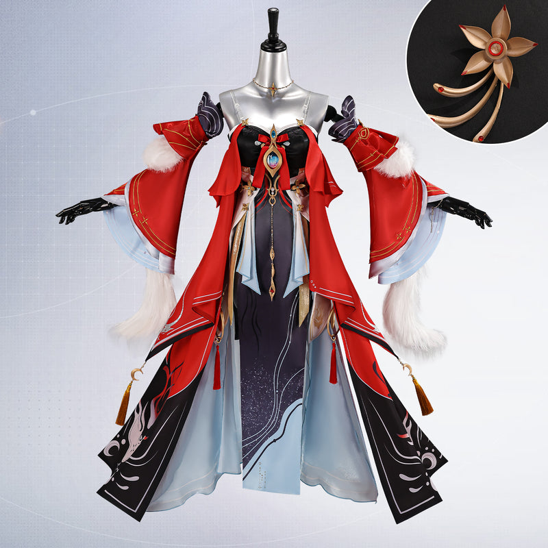 Rolecosplay Wuthering Waves Hsin - front view and ornament detail