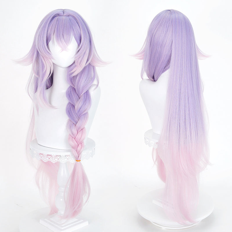Lilac and pink gradient braided scalp-top cosplay wig - product view 1