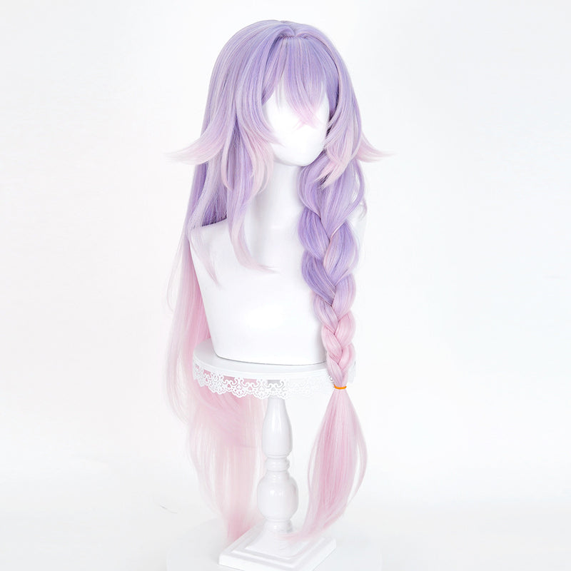 Lilac and pink gradient braided scalp-top cosplay wig - product view 2