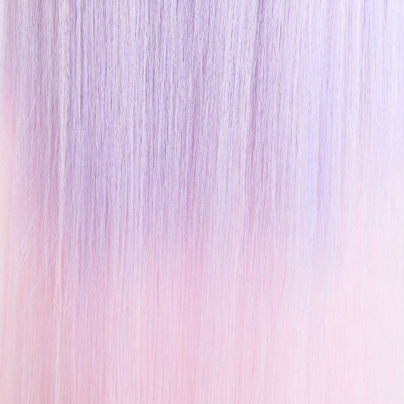 Lilac and pink gradient braided scalp-top cosplay wig - product view 4