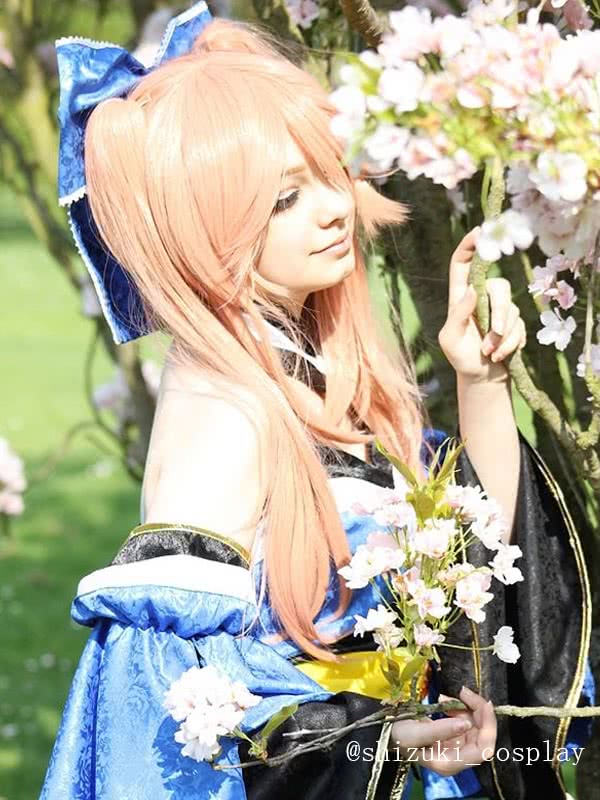 Fate/Grand Order Tamamo-no-Mae Long Peach Synthetic Anime