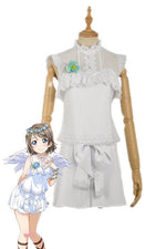 Love Live Sunshine Angel Aqours Unawaken You Watanabe White Dress Anime Cosplay Costumes