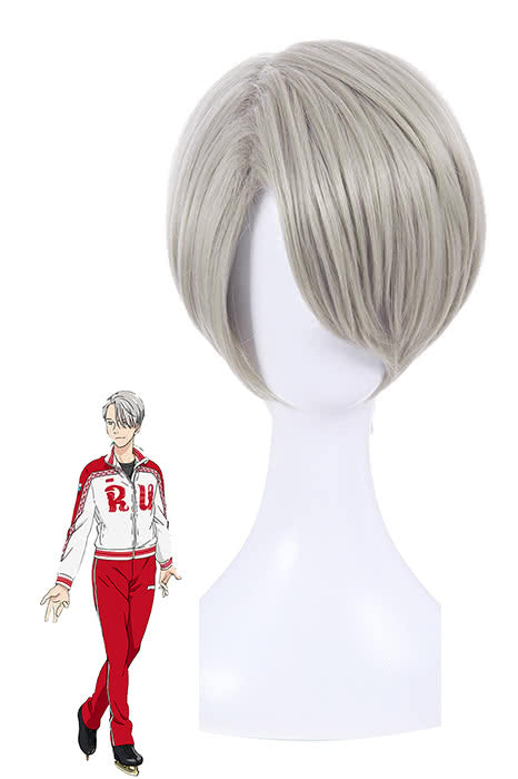 Yuri on Ice Victor Nikiforov Cosplay Wigs Men Short Gray Hair