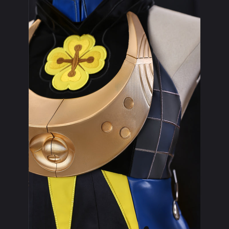 Rolecosplay Zenless Zone Zero Dracaene Sunbringer Cosplay Costume - blue floral panel detail